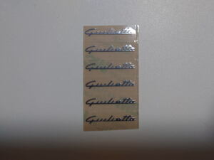  Alpha Romeo Giulietta [Giulietta] metal aluminium scraps character type Mini sticker 6 character set color : silver 