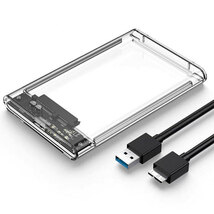 2.5インチ SSD HDD USB 3.0 外付けケース 透クリア 2個セット SATA UASP 工具不要 高速データ転送 5Gbps ポータブル Win Mac Linux 電源不_画像3