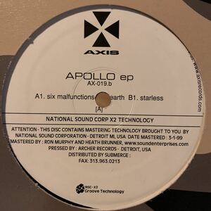 [ Jeff Mills - Apollo EP - Axis AX-019.b ]