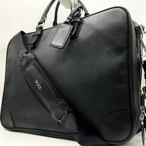 1円●希少品 トゥミ Tumi ラゴ ミディアム ラップトップ ブリーフケース ハンドバッグ ショルダー 2way ビジネス メンズ 本革 レザー 黒 鞄