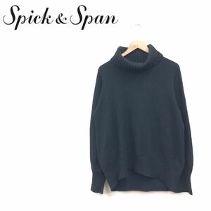 O459-F◆ SPICK&SPAN スピックアンドスパン タートルネックニット セーター ◆ ウール カシミヤ ブラック 黒 単色 古着 ユニセックス 秋冬