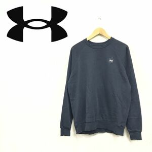 O1009-F◆ under armour アンダーアーマー トレーナー スウェット ラグラン ◆ sizeL コットン ポリエステル ブラック 古着 メンズ 秋冬