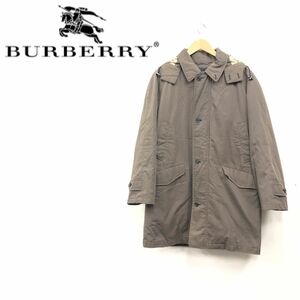 O769-F◆ BURBERRY バーバリー フード付きコート ダウンライナー ◆ sizeM コットン ポリエステル ブラウン 古着 メンズ 秋冬