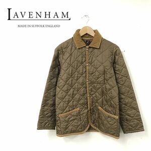 O1865-M◆LAVENHAM ラベンハム キルティングジャケット ◆size３６ ブラウン 茶 レディース 秋冬 古着 ポリエステル