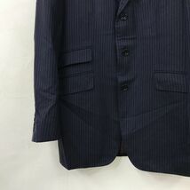 O1650-D◆良品◆ BURBERRY BLACK LABEL バーバリーブラックレーベル テーラードジャケット シングル 総裏 3B◆size40L ネイビー ストライプ_画像4