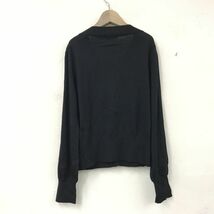 O1648-D◆美品◆ TO BE CHIC トゥービーシック カシミヤブレンドカーディガン スナップボタン ニット セーター ◆sizeⅡ ブラック ウール_画像6