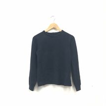 O1550-F◆ OZAWA cashmere オザワカシミヤ ニット セーター トップス ◆ sizeM カシミヤ100 ブラック 黒 単色 古着 ユニセックス 秋冬_画像2