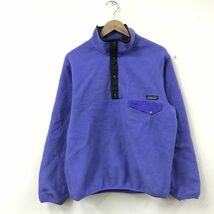 O1498-D◆90s◆old patagonia パタゴニア スナップT フリースジャケット プルオーバー トップス◆ sizeS パープル 薄紫 ポリエステル_画像2