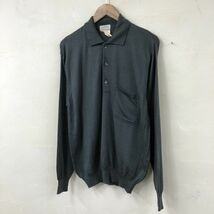 O1419-T◆イタリア製◆MAURIZIO BALDASSARI マウリツィオ バルダサーリ ニットポロシャツ◆size46 グレー メンズ トップス カシミヤ混_画像5