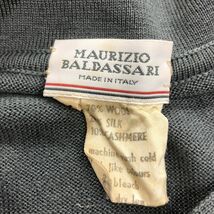 O1419-T◆イタリア製◆MAURIZIO BALDASSARI マウリツィオ バルダサーリ ニットポロシャツ◆size46 グレー メンズ トップス カシミヤ混_画像7