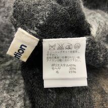 O1320-K-N◆良品 Plantation プランテーション 7分袖カシュクールニットトップス◆sizeM ブラック グラデーション モヘヤブレンド 薄手_画像9