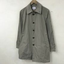 O2110-T-N◆BEAMS HEART ビームス ハート ステンカラーコート ロングスリーブ ステッチ◆size46 グリーン メンズ トップス ポリエステル100_画像5