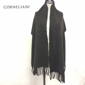 O2314-W◆CORNELIANI コルネリアーニ マフラー ストール シンプル 無地 防寒 秋服 男女兼用 デイリーユース◆ブラウン系 ウール ナイロン