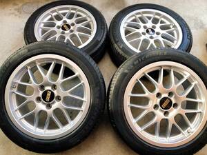 ★BBS17-7.5J+47 PCD114.3-5 215/50R17ミシュランプリウスアルファヴォクシーノアエスクァイアステップワゴンセレナジェイドビアンテ