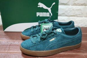 新品 27.5㎝ PUMA プーマ　ヴィンテージ へアリー　スエード　Suede VTG Hairy Suede グリーン　ガムソール