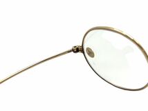 K18 18金 メガネ 折りたたみ 丸メガネ 昭和初期 総重量約14.7g 金無垢 金製品 中古_画像8