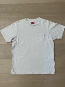 Supreme Pocket L シュプリーム無地 ポケット ショート スリーブ トップ 半袖 Tシャツ 白 ホワイト