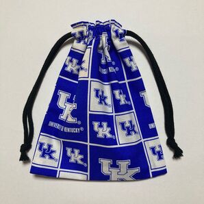 ブルー×ホワイトのかっこいい給食袋 コップ袋 ハンドメイド