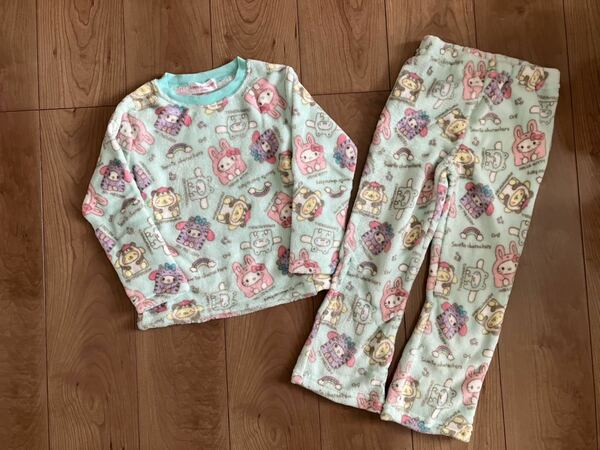 新品 サンリオ 女の子 キッズ もこもこ パジャマ 110センチ 冬