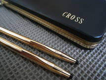 未使用　廃番　旧筆記体ロゴ　USA製　CROSS 14kt クロス クラシックセンチュリーGOLD FILLED14KTボールペン＆シャープペンシル_画像5