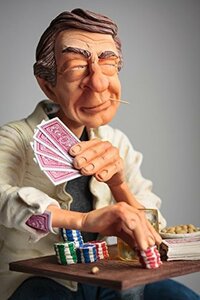 Guillermo Forchino 's” Mr。Poker Face” Poker PlayerコミックStatueギフト　(shin