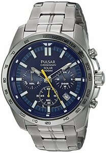 [セイコー パルサー] SEIKO PULSAR 100m防水 ソーラー クロノグラフ 腕時計 メンズ PZ5001 [並行輸入品]　(shin