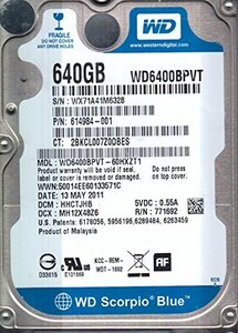 wd6400bpvt-60hxzt1?Westernデジタル640?GB 5400rpm SATA 3.0?Gbps 2.5インチSco　(shin