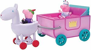 ペッパピッグ ペッパプリンセスキャリッジ車両プレイセット - ペッパとサージョージ キャラクターフィギュア おしゃべり付き - 子供向け　(