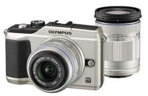 OLYMPUS ミラーレス一眼 E-PL2 ダブルズームキット ゴールド E-PL2 TLKIT GLD　(shin