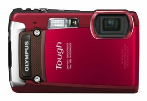 OLYMPUS デジタルカメラ TG-820 レッド 10m防水 2m耐落下衝撃 -10℃耐低温 耐荷重100kg 1200万画素 裏面　(shin