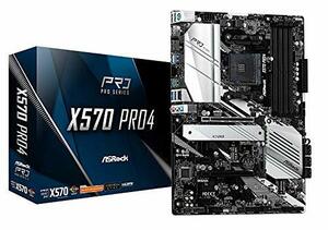 ASRock マザーボード X570 Pro4 AMD Ryzen 5000 シリーズ CPU ( Soket AM4 ) 対応 X57　(shin