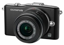 OLYMPUS ミラーレス一眼 PEN mini E-PM1 レンズキット ブラック E-PM1 LKIT BLK　(shin_画像2