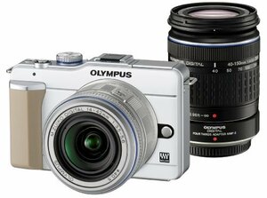 OLYMPUS マイクロ一眼 PEN E-PL1ダブルズームキット ホワイト E-PL1 TLMK WHT　(shin