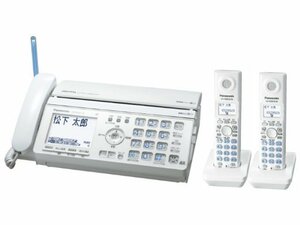 パナソニック おたっくす デジタルコードレスFAX 子機2台付き ホワイト KX-PW521XW-W　(shin