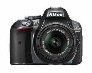 Nikon デジタル一眼レフカメラ D5300 18-55mm VR II レンズキット グレー 2400万画素 3.2型液晶 D530　(shin