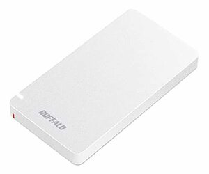 バッファロー USB3.2（Gen2）対応 外付けポータブルSSD 480GB（ホワイト）SSD-PGMU3シリーズ SSD-PGM48　(shin