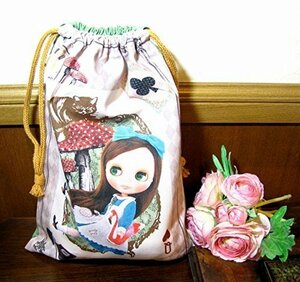 Blythe ブライス巾着L ピンクフラミンゴ　(shin