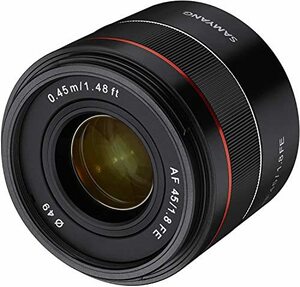 SAMYANG 単焦点標準レンズ AF 45mm F1.8 FE ソニーαE用 フルサイズ対応 ブラック 885922　(shin