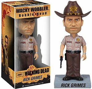 Rick Grimes Bobble Head Figure: Walking Dead x Wacky Wobbler Series　(shin