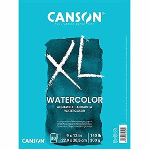 Canson XL Watercolor Paper Pad 9”X12”-30 Sheets (並行輸入品)　(shin