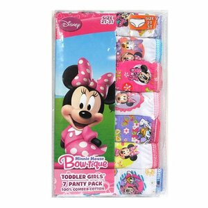 Disney　ディズニー　ミニーマウス　女の子　パンツ　ショーツ7枚セット　並行輸入品 (2T/3T)　(shin