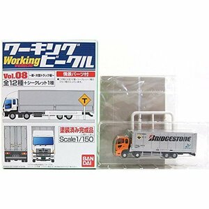 【11】 バンダイ 1/150 ワーキングビークル Vol.8 新・大型トラック編 日野 プロフィア FW ブリヂストン 低床4軸 コン　(shin