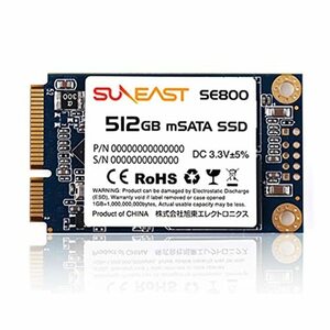 SUNEAST サンイースト SSD 内蔵SSD mSATA 3.0 6Gb/s 3D TLC 国内3年保証 (512GB)　(shin