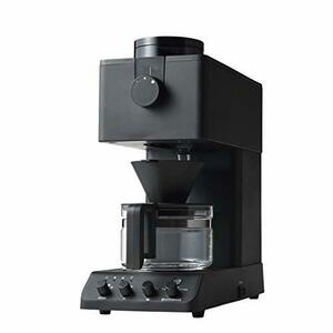 ツインバード 全自動コーヒーメーカー ミル付き 臼式 3杯用 蒸らし 湯温調節 ブラック CM-D457B　(shin