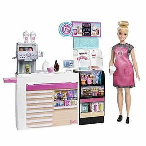 バービー(Barbie) おしごとあそび バービー コーヒーショップ 【着せ替え人形】【ドール、アクセサリーセット】【3歳~】 GMW0　(shin