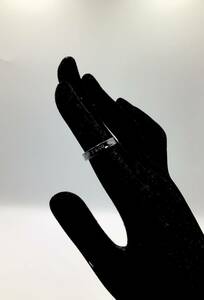 美品　TIFFANY&Co. ティファニー1837チタンブラック　ナローチタンリング指輪 約6号