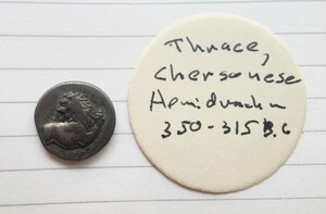 トラキア ケルソネソス 350-315BC 古代銀貨 ライオン スクエア ヘミドラクマ アンティークコイン