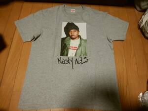 【Supreme シュプリーム】TシャツM アメリカ製 アメリカのヒップホップMC「Nas ナズ」モデル 名作 人気アイテム