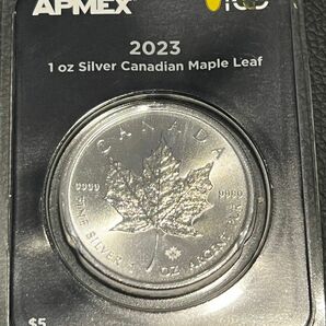 PCGS ブリタニア・PCGSメイプルリーフ APMEX銀貨セット