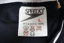 174■スピード SPEEDO サイドライン＊黒 パイピング競泳水着/サイズL 【送料300円】_画像6